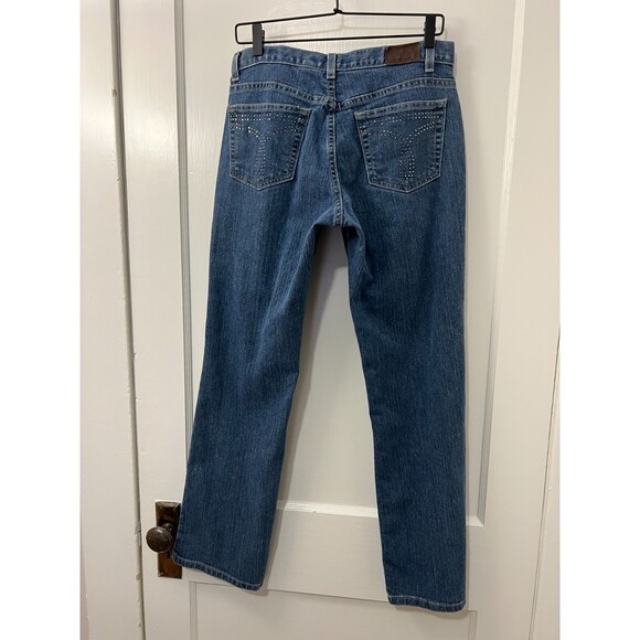 Calvin Klein Women's Bootcut Jeans with Jeweled Omega Pockets Size 8 - Picture 2 of 12